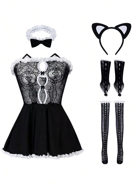 Sexy Lingerie Set With Role Play Cosplay Uniform Temptation Hollowed