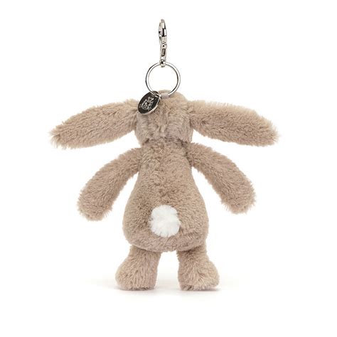 blossom beige bunny petal bag charm official jellycat