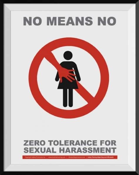 general safety poster sexual harassment   prevented