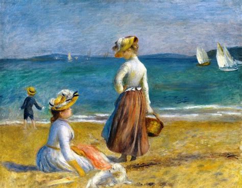 Figures on the Beach Painting by Pierre-Auguste Renoir Reproduction ...