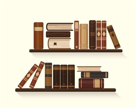 Две книжные полки со старыми или историческими коричневыми книгами ...