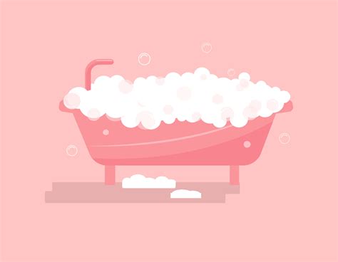cartoon bubble bath  vector art  vecteezy