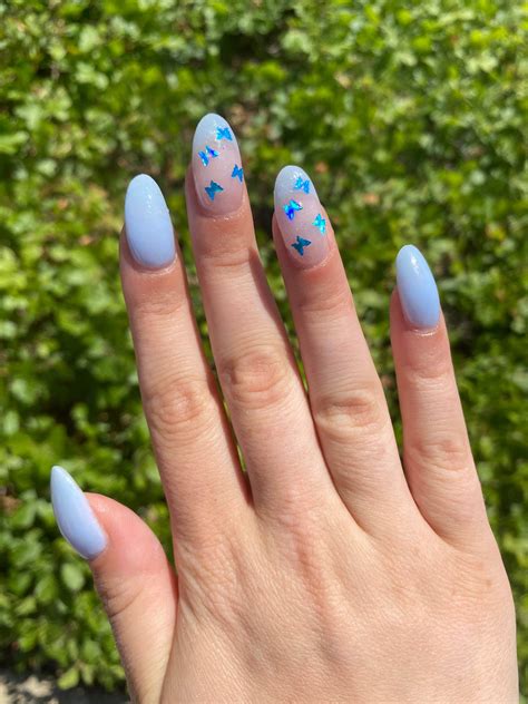 light blue nail ideas 7