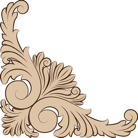 vintage corner pattern  vector art  vecteezy