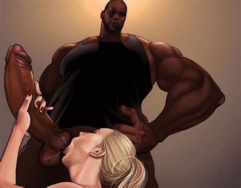 Rule 34 - ball sucking big penis blonde hair dark-skinned male dark