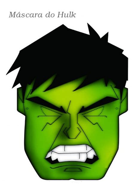 Mascara Do Hulk Para Imprimir - Baú da Web: Máscara do Hulk para imprimir