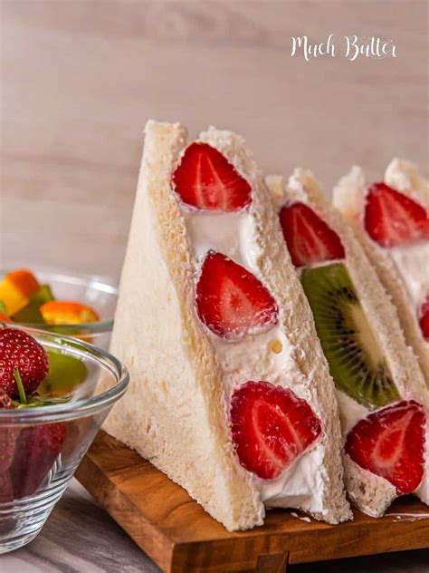 japanese fruit sandwich fruit sando recipe  butter
