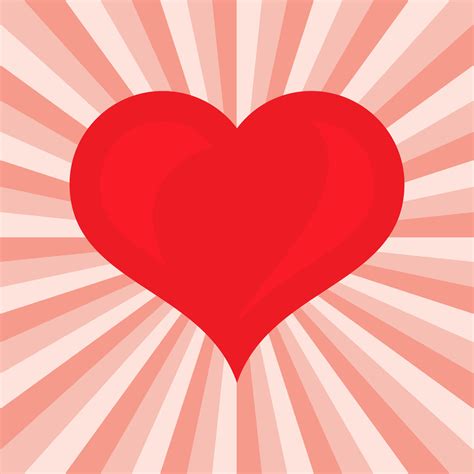 big red heart romantic love symbol  valentine day vector