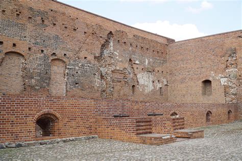 Ciechanow, Poland - June 8th, 2024 - Ruins of basements at Castle of