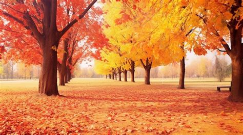 premium photo beautiful autumn landscape  colorful foliage background