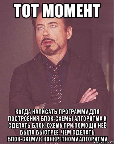 тот момент когда написать программу для построения блок-схемы алгоритма ...