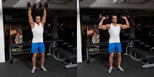 Standing Shoulder Dumbbell Press | Weight Training Exercises 4 You