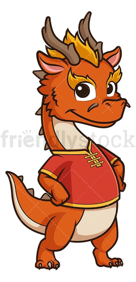 Cute Cartoon Chinese Dragon