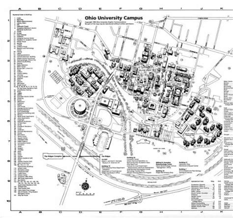 Ohio University campus map, 1995. :: Ohio University Archives | Ohio ...