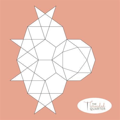 sided shapes pack epp templates  instant