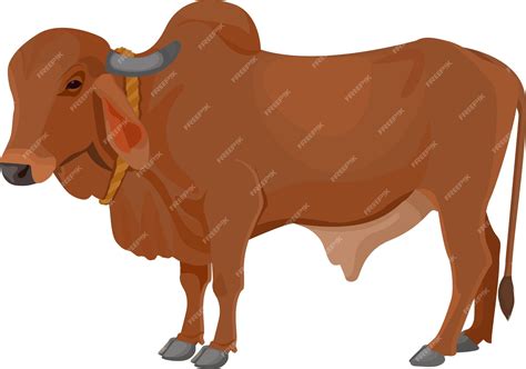 Premium Vector | Zebu bull Brahman cattle Vector illustration