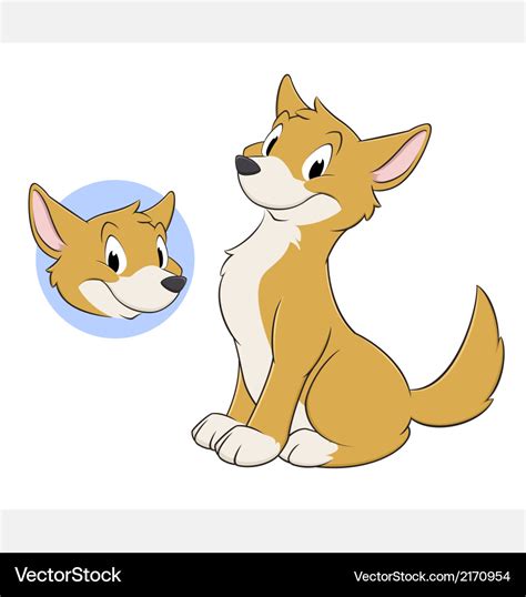 Cartoon dingo Royalty Free Vector Image - VectorStock