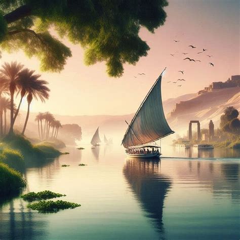nile river serenity  dratef wall art