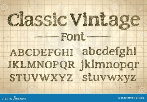 Classic Rough Vintage Font, Typography Lettering, Old Style Alphabet ...