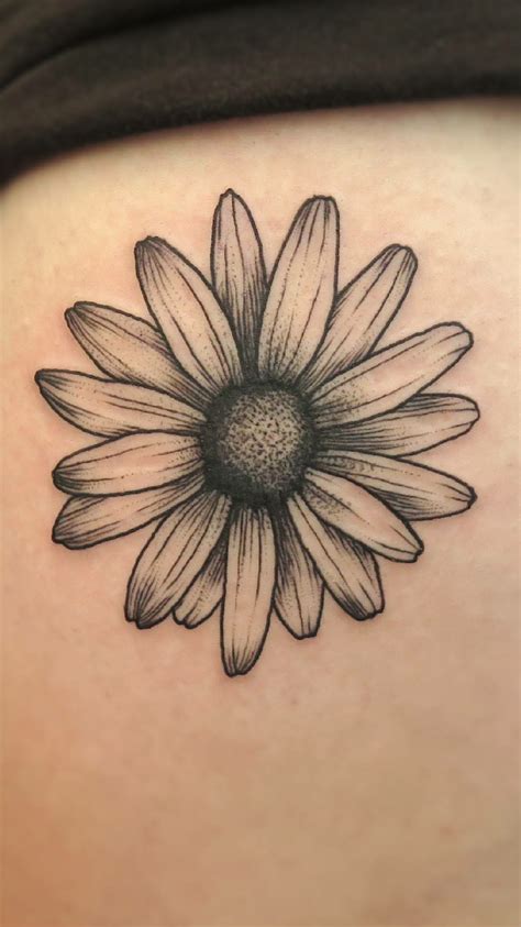 Daisy Flower Tattoo Outline