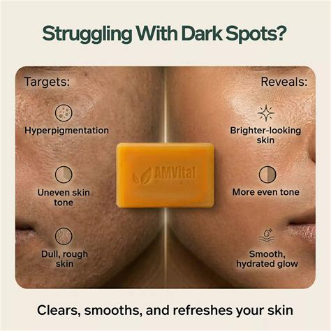 turmeric kojic acid soap bar  dark spots uneven skin tone amvital