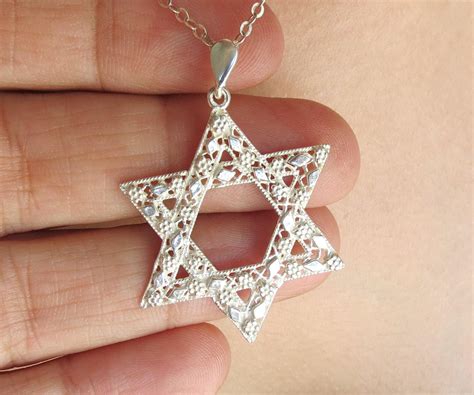 Sterling Silver Star of David Necklace Star of David Pendant - Etsy ...