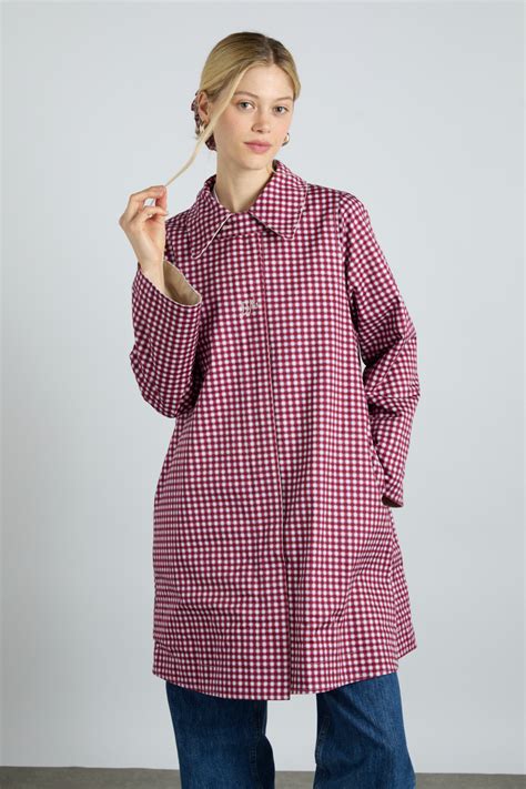 pre-order mercedes bow reversible trench - gingham & ecru – Damson Madder