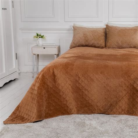 Покрывало Двуспальное ТЕП Velour Ромб 4-00516-22388 180х240 См Кофейное ...