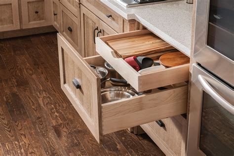 Two Drawer Base Cabinet with Hidden Storage | Schuler Cabinetry at Lowes
