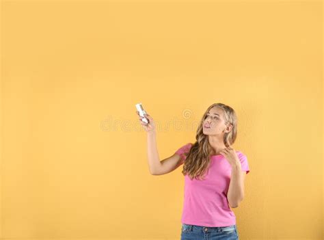 Young Woman Suffering from Heat Stock Photo - Image of modern, electric ...