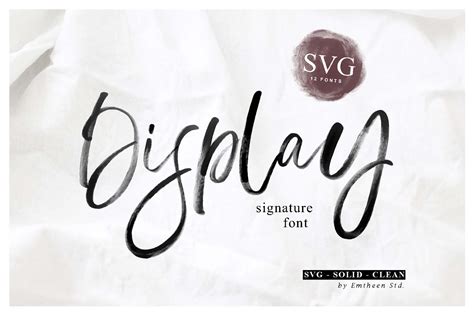 Display Free Signature Font (SVG)