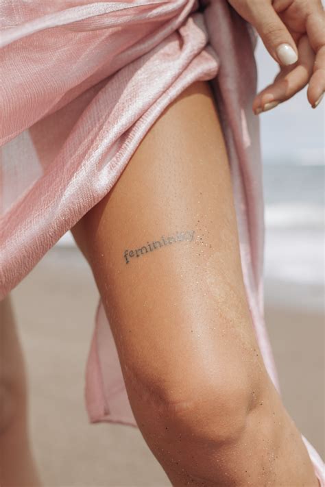 Woman with Tattoo on Her Leg · Free Stock Photo