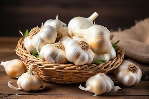 premium photo kitchen essentials fresh raw garlic bundle