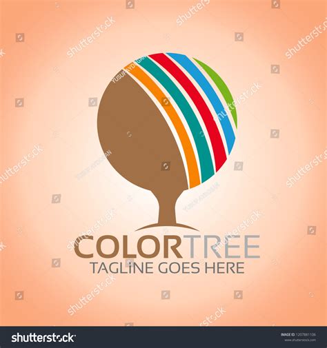 Color Tree Logo Template Stock Vector (Royalty Free) 1207881106 ...