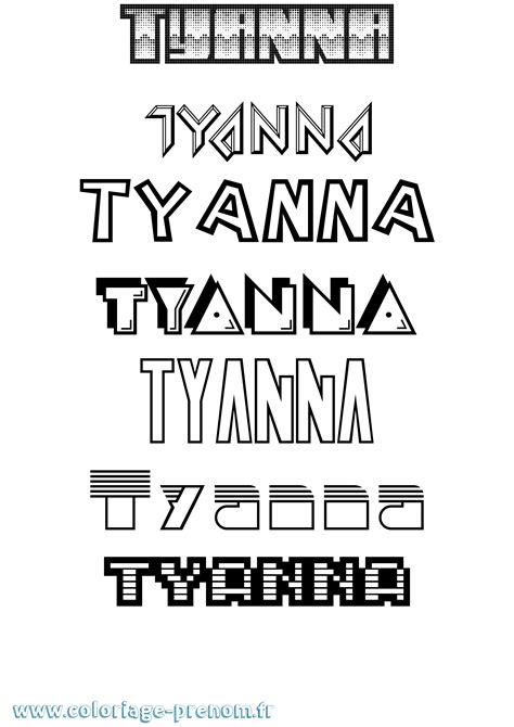 Coloriage du prénom Tyanna : à Imprimer ou Télécharger facilement
