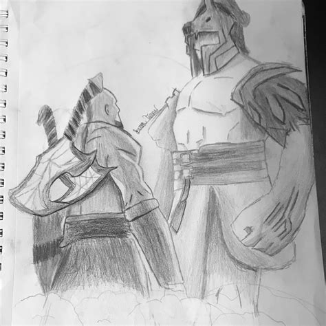 Kratos vs Hercules sketch from GOW3 : r/GodofWar