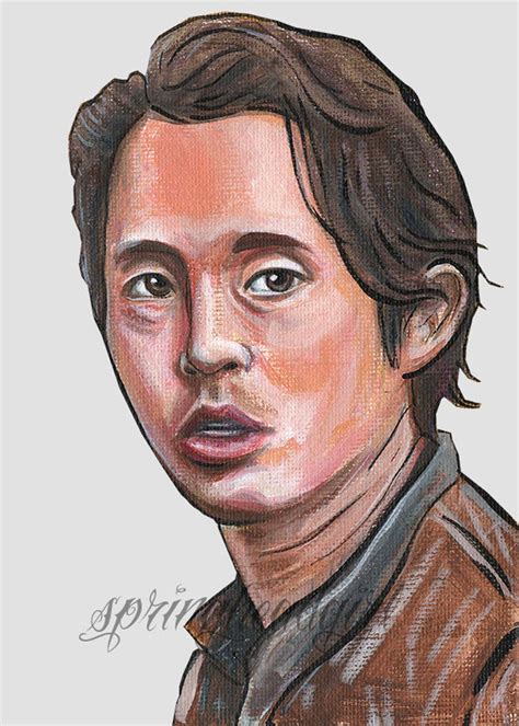 walking dead glenn rhee print etsy