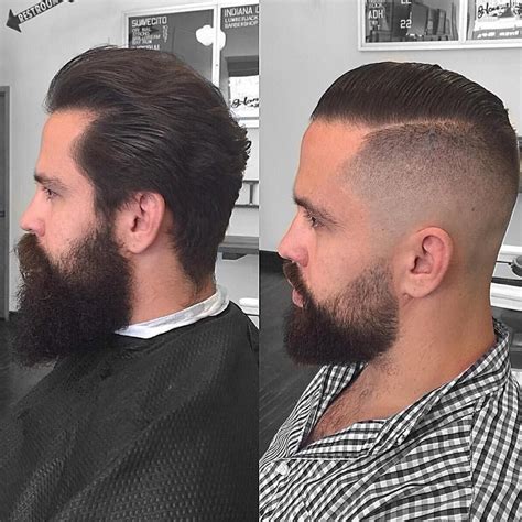 Fade Haircut With Beard Trim