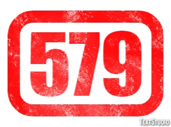 579 Text Effect and Logo Design Number
