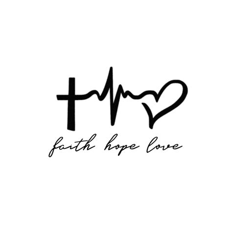 Faith, Hope & Love - Temporary Tattoo / Faith Hope Love Temporary