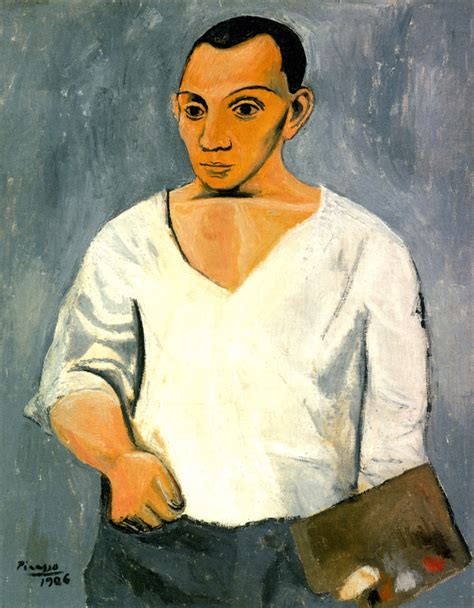 Autorretrato Picasso - Autorretrato com paleta, Pablo Picasso, 1906, Philadelphia Museum of ...