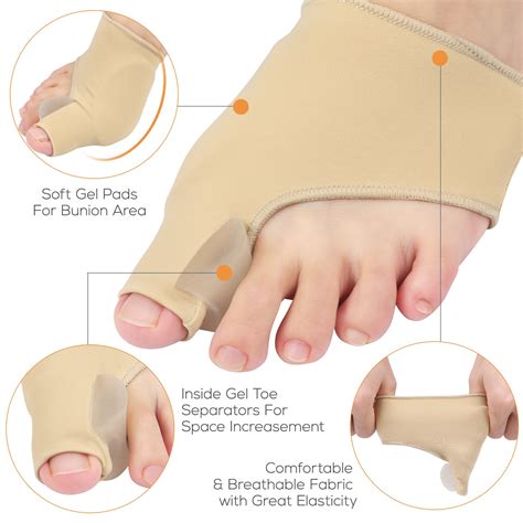 1 Pair Bunion Corrector Gel Bunion Pads Sleeves Br... – Grandado