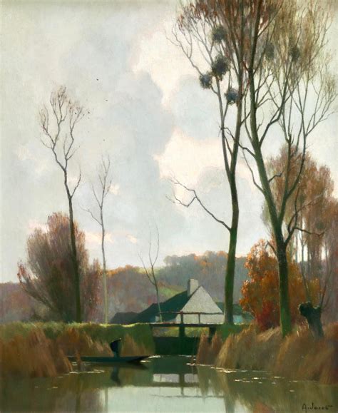 Alexandre Louis Jacob - Novembre a la Reserve - Impressionist Oil