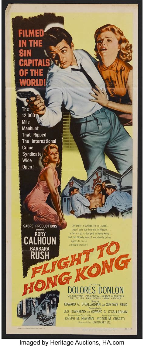 Flight to Hong Kong (United Artists, 1956). Insert (14" X 36"). | Lot
