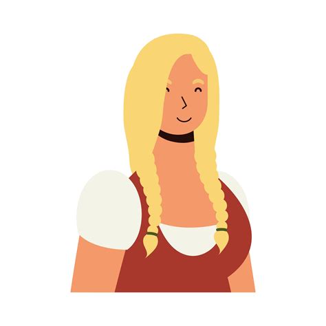 beautiful german blond woman character 4219678 Vector Art at Vecteezy