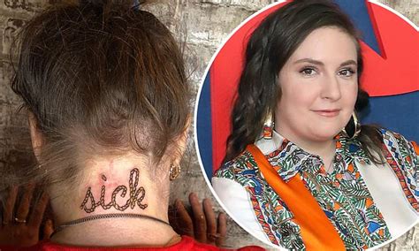 Lena Dunham unveils new 'sick' neck tattoo | Daily Mail Online