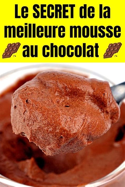 L'Astuce Pour Faire la Meilleure Mousse au Chocolat.