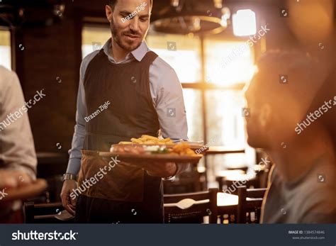 waiter bring food images stock  vectors shutterstock