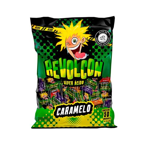 REVOLCON CARAMELO HIPER ACIDO 250G X 50 UNI - Candy Jobs - Distribuidor