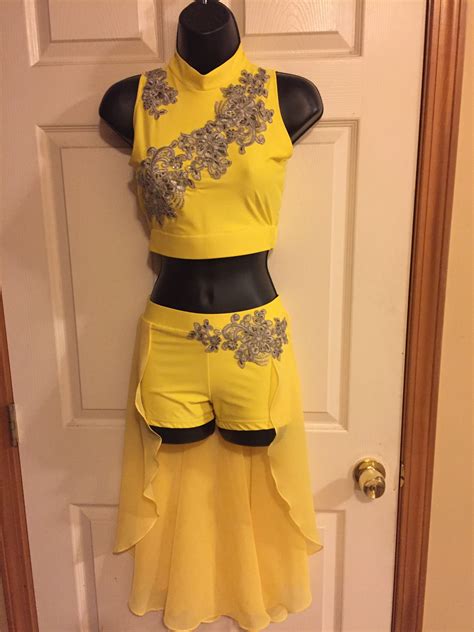 Yellow Dance Costume | Dance outfits, Night dress, Dress